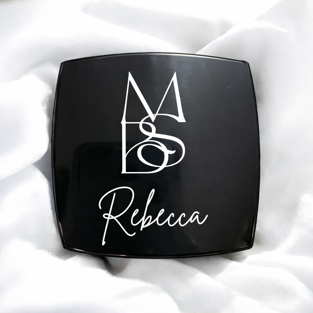 Personalized Luxury Compact Mirror  Custom Engraved | Bridesmaid Gifts | Birthday Gifts | Elegant Keepsake