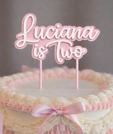 Cake Topper Personalized| 3D Layered Acrylic Script, Birthday Custom