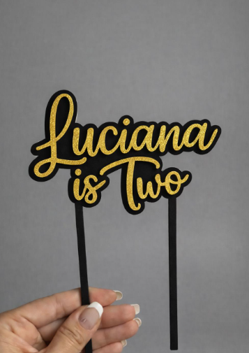 Cake Topper Personalized| 3D Layered Acrylic Script, Birthday Custom