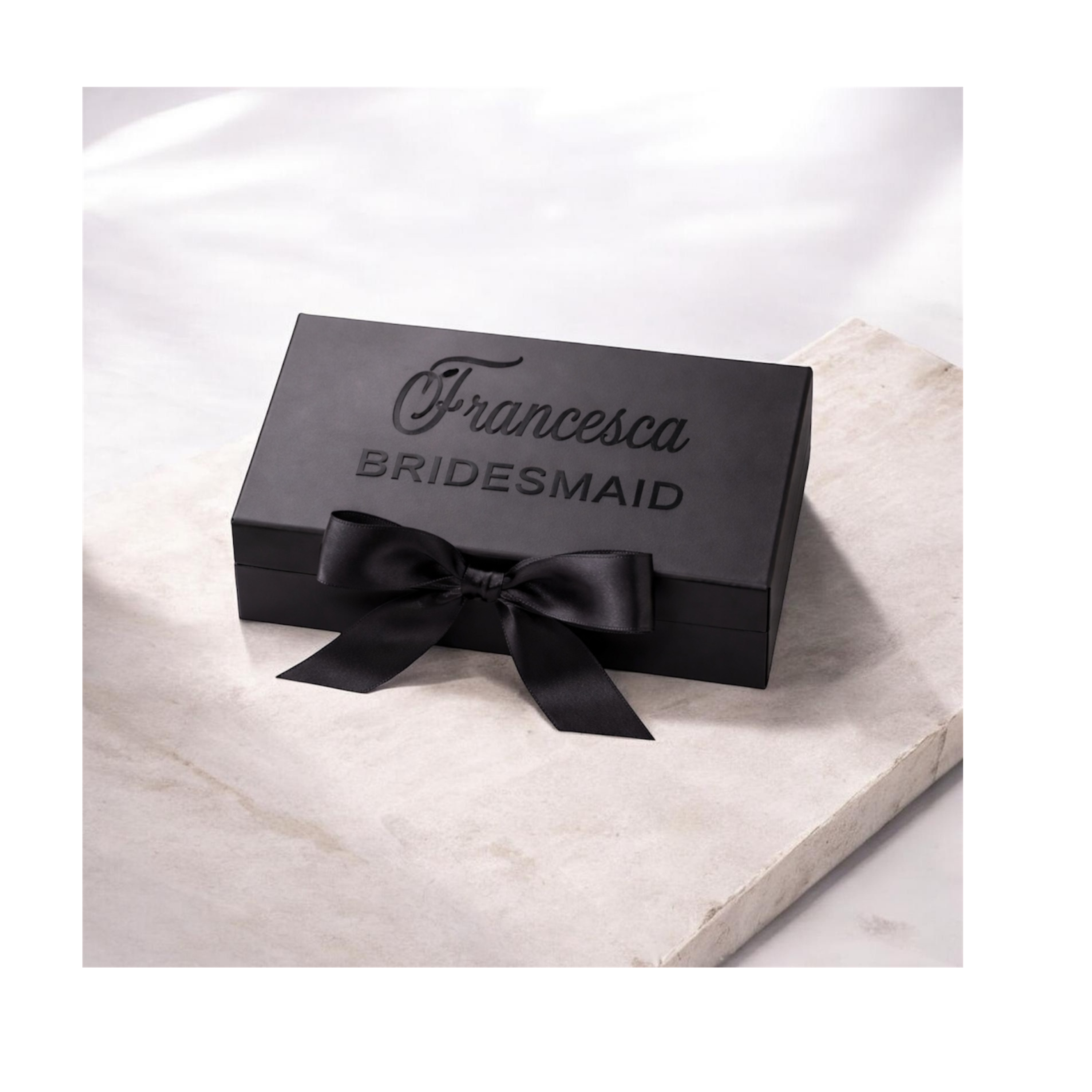 LUXURY Personalized Magnetic Acrylic Layer Gift Box | Bridesmaid Proposal Box with Name with Ribbon Bow | Bridal Party Proposal Gift | Maid of Honor Bridesmaid Keepsake