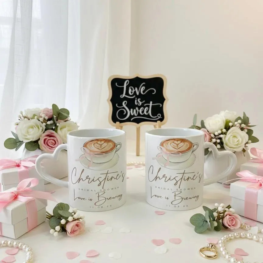 Personalized Bridal Shower Mug, Custom Wedding Favor